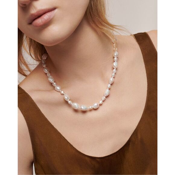 Monica Vinader Nura Reef Irregular Freshwater Pearl Necklace 46cm/18” - Picture 3 of 7